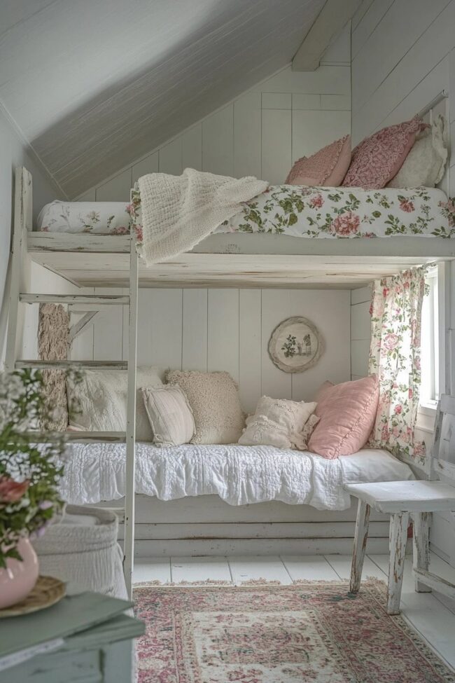 Space-Saving Loft Bed for Cottages