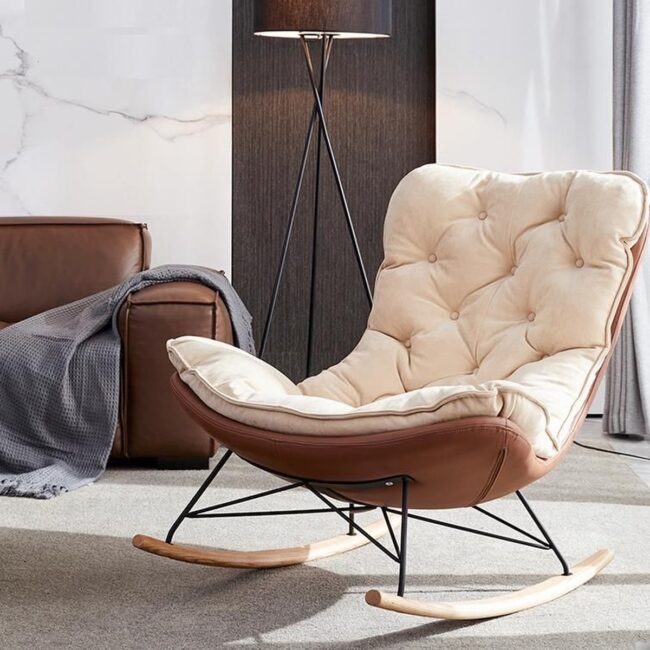 Classic Elegance in Leather and Wood