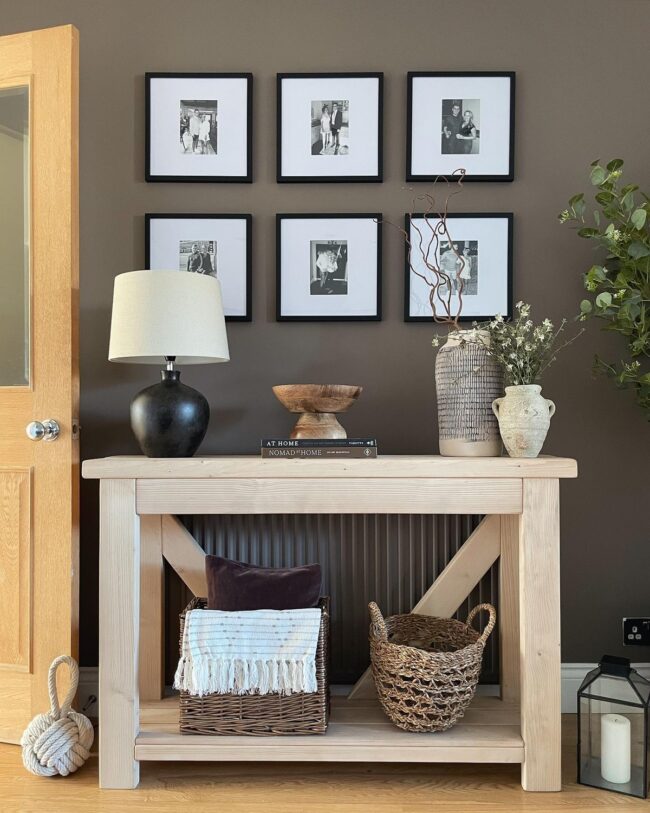 Monochrome with Warm Wood Accents