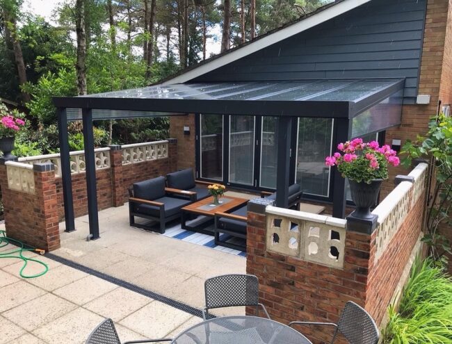 Sophisticated Glass Patio Cover