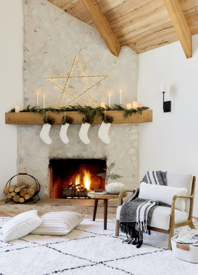 A Clean & Elegant Mantel with Nordic Accents