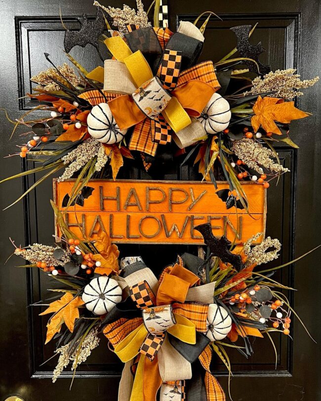 Happy Halloween Welcome Wreath
