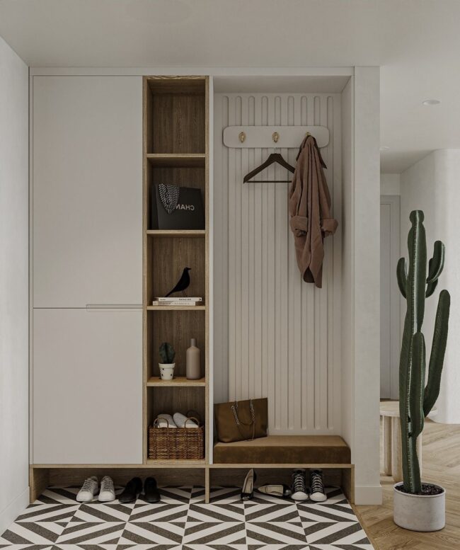 Warm Woods Combined with Geometric Patterns