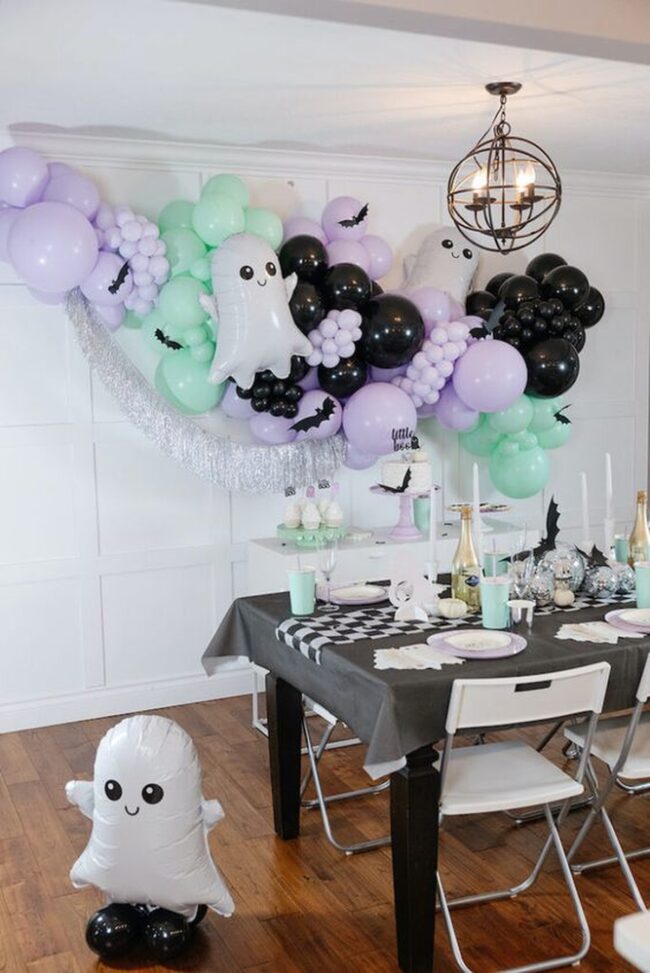 Pastel Ghosts and Balloon Setup