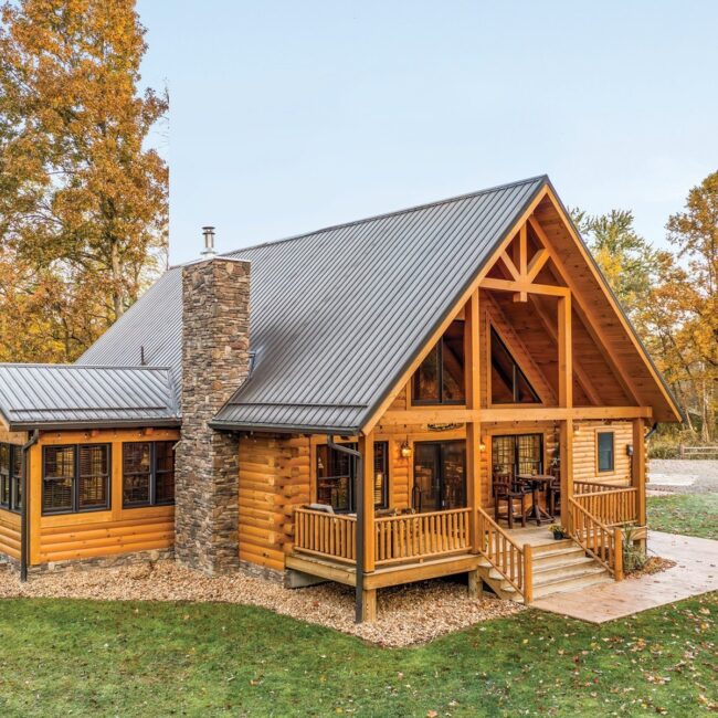 Inviting and Warm Log Cabin