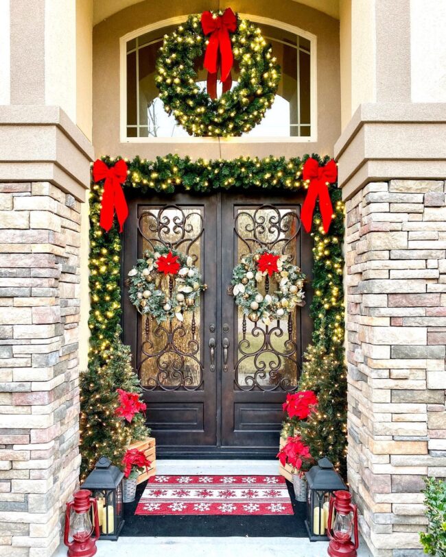 A Traditional Holiday Display with Elegant Details