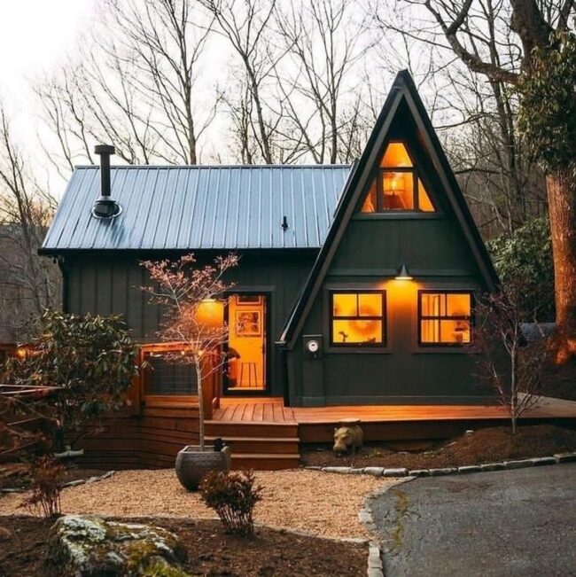 Cozy A-Frame Cabin Design