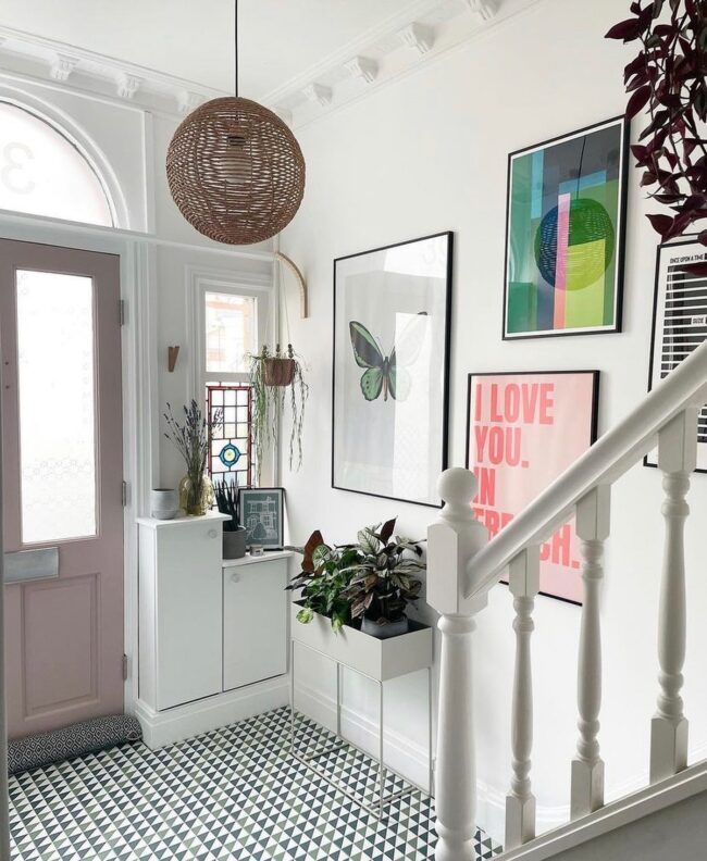 Playful and Artistic Entryway Design
