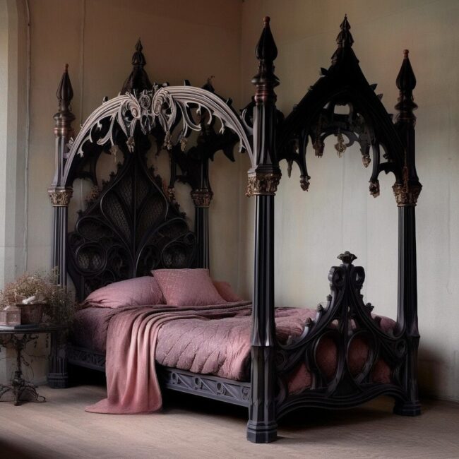 Delicate Gothic Elegance With Pink Highlights