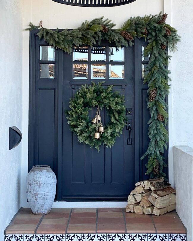 A Rustic Look with Natural Greenery Accents