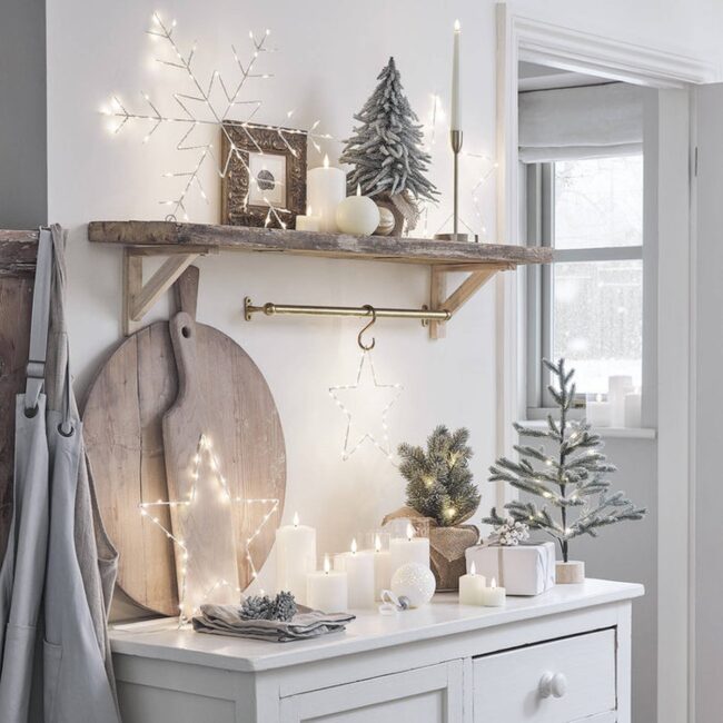 A Warm Kitchen with Scandinavian Holiday Touches