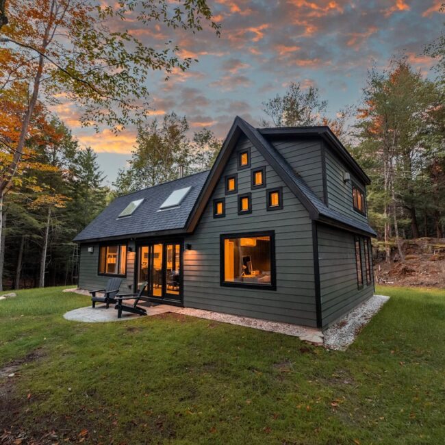 Unique Modern Cabin with Distinctive Windows