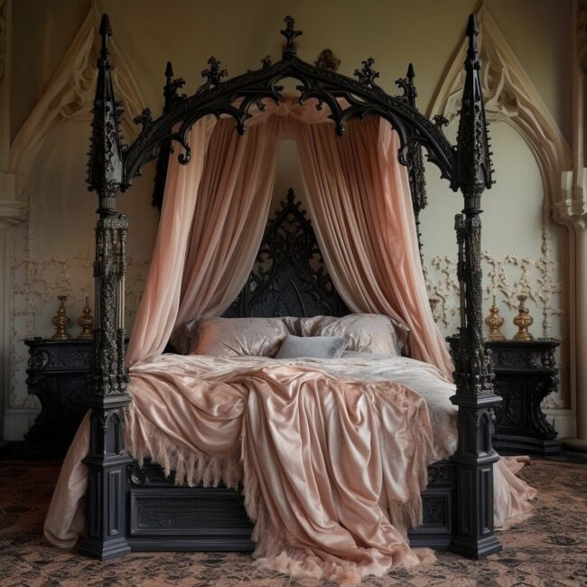Peach-Accented Romantic Gothic