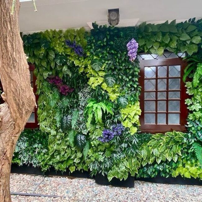Floral-Themed Vertical Garden