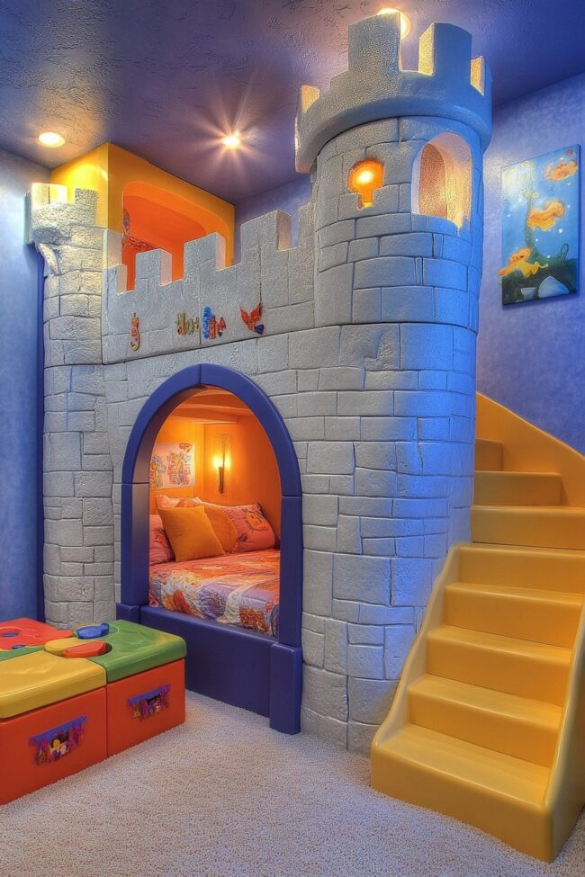 Whimsical Loft Bed for Kids