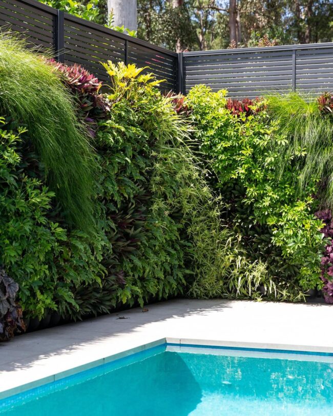 Poolside Vertical Garden Feature