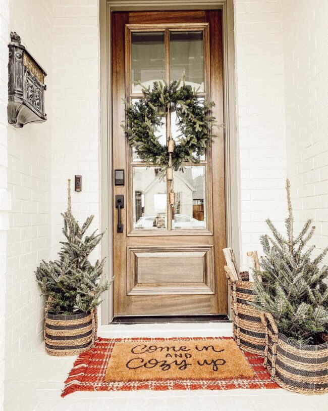 Simple Christmas Style with Greenery & Warm Accents