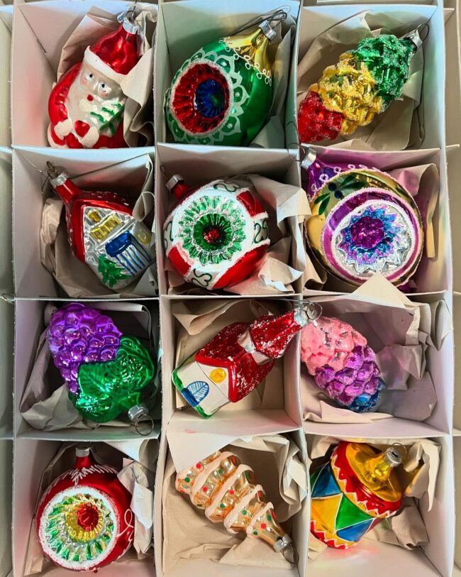 A Treasure Box of Vintage Christmas Ornaments