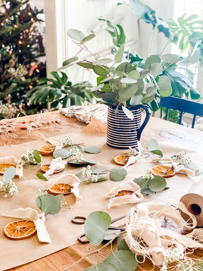 DIY Gift Tags with Oranges & Eucalyptus