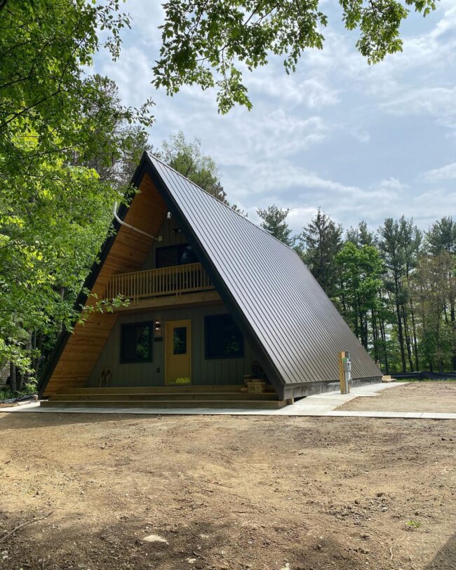 Sleek Modern A-Frame Cabin