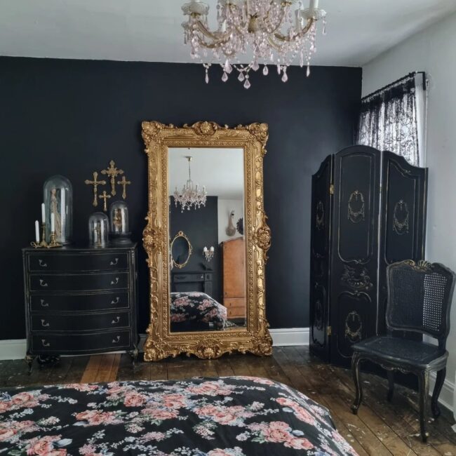 Floral-Accented Gothic Elegance